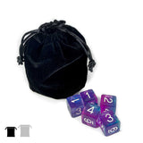 SMALL Velvet Black Pouch with Drawstrings