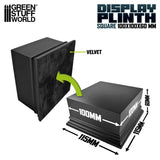 Square Top Display Plinth 10x10cm - Black