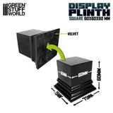 Square Top Display Plinth 6x6 cm - Black
