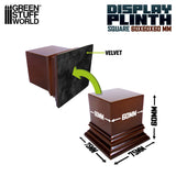 Square Top Display Plinth 6x6 cm - Hazelnut Brown