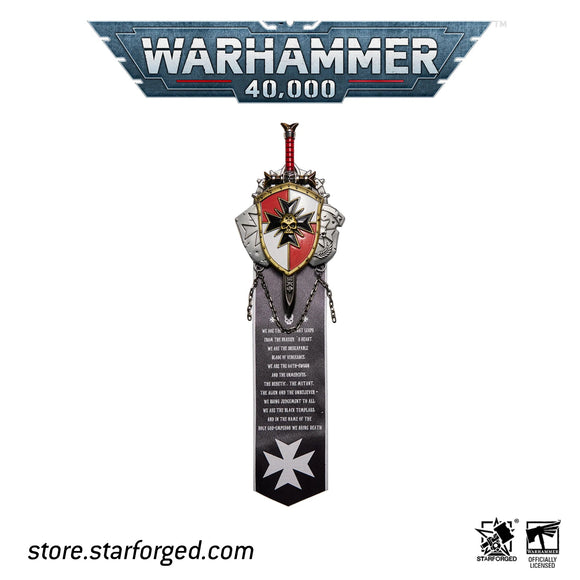 Starforged: Black Templar Sword Brethren Crusade Shield Badge Games Workshop Merchandise Starforged 