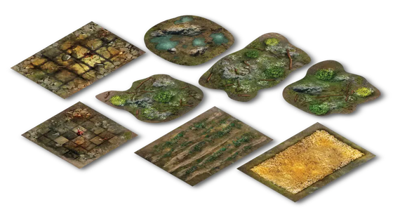 TerrainCrate: Neoprene Fantasy Terrain Templates (x8) Terrain Crate Mantic Games 