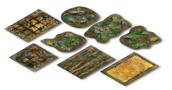 TerrainCrate: Neoprene Fantasy Terrain Templates (x8) Terrain Crate Mantic Games