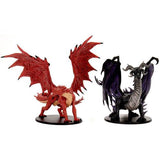 Adult Red & Black Dragons D&D RPG Miniatures WizKids 