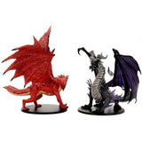 Adult Red & Black Dragons D&D RPG Miniatures WizKids 