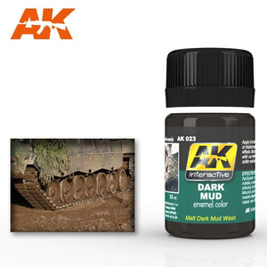 Ak-023 Dark Mud Effects Weathering AK Interactive 