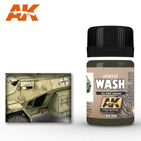 Ak-066 Wash For Afrika Korps Vehicles Weathering AK Interactive 