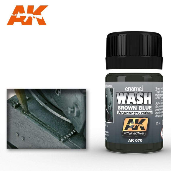 Ak-070 Wash For Panzer Grey Vehicles Weathering AK Interactive 