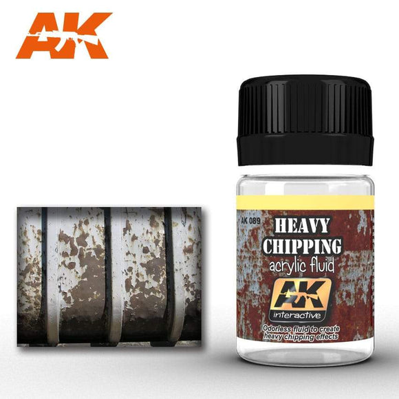 Ak-089 Heavy Chipping Effects Acrylic Fluid Weathering AK Interactive 