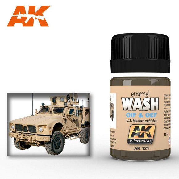 Ak-121 Wash For OIF & OEF - US Vehicles Weathering AK Interactive 