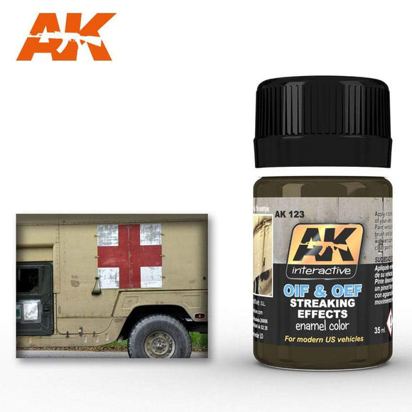 Ak-123 Streaking Effects For OIF & OEF - US Vehicles Weathering AK Interactive 