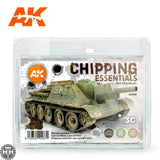 Ak-138 Chipping Essentials Weathering Set AK Paint Sets AK Interactive