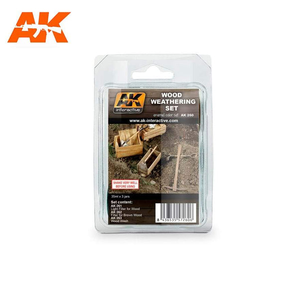 Ak-260 Wood Weathering Set AK Paint Sets AK Interactive 