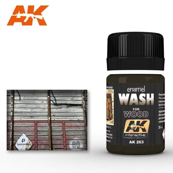 Ak-263 Wash For Wood Weathering AK Interactive 