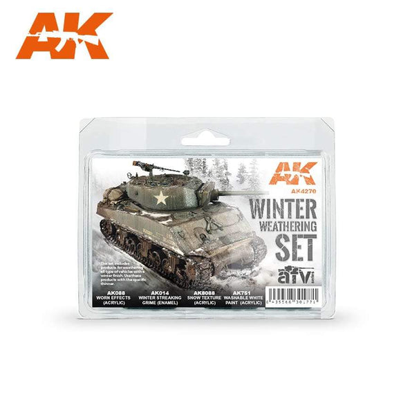 Ak-4270 Winter Weathering Set AK Paint Sets AK Interactive 