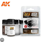 AK-616 MIX N READY (4 EMPTY JARS WHITH LABELS) Generic AK Interactive