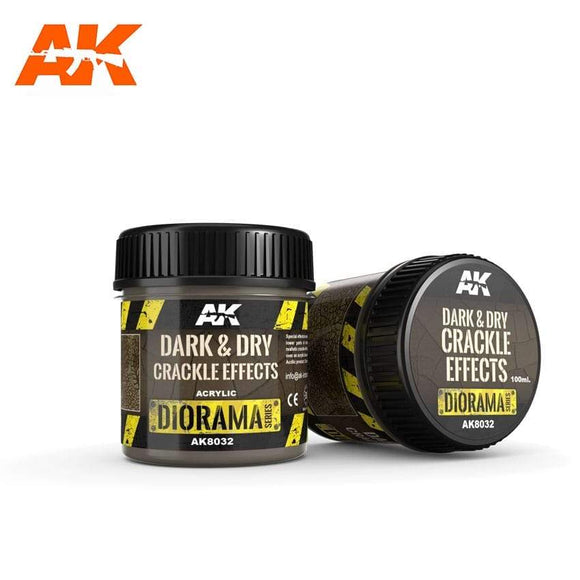 AK-8032 Dark & Dry Crackle Effects - 100Ml (Acrylic) Diorama effects AK Interactive 