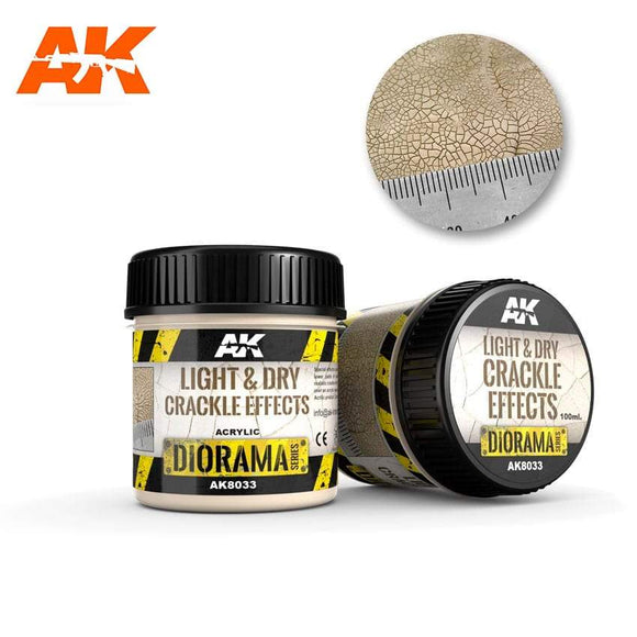 AK-8033 Light & Dry Crackle Effects - 100Ml (Acrylic) Diorama effects AK Interactive 