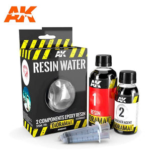 AK-8043 Resin Water 2-Components Epoxy Resin - 375Ml Diorama effects AK Interactive 