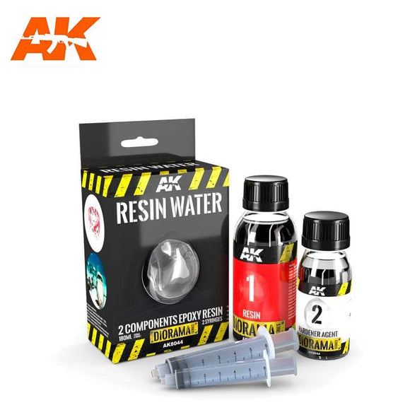 AK-8044 Resin Water 2-Components Epoxy Resin - 180Ml Diorama effects AK Interactive 