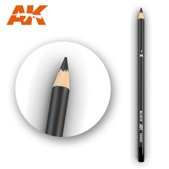 AK10001 Watercolor Pencil Black Weathering Pencil Mworkshop 