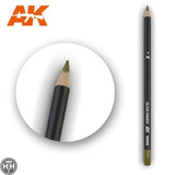 AK10006 Watercolor Pencil Olive Green Weathering Pencil Mworkshop