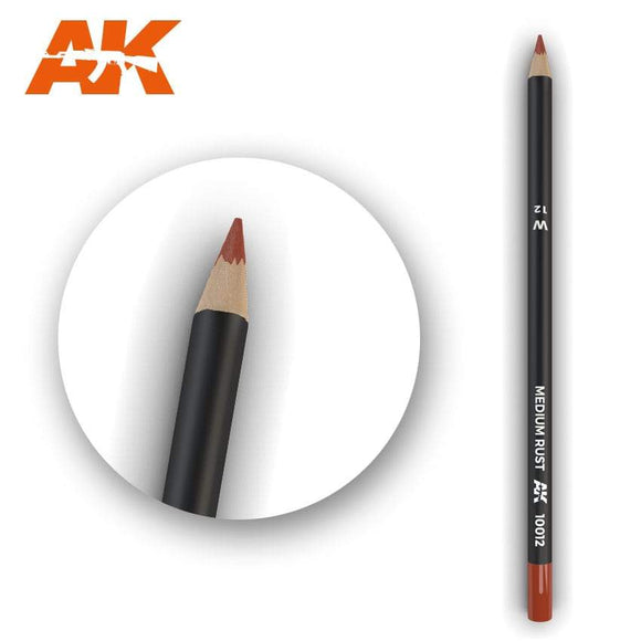 AK10012 Watercolor Pencil Medium Rust Weathering Pencil Mworkshop 