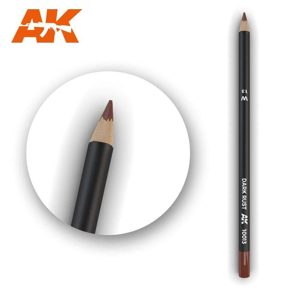 AK10013 Watercolor Pencil Dark Rust Weathering Pencil Mworkshop 