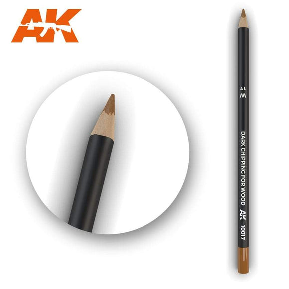 AK10017 Watercolor Pencil Dark Chipping for wood Weathering Pencil Mworkshop 
