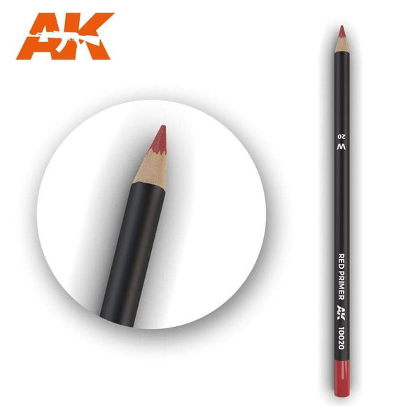 AK10020 Watercolor Pencil Red Primer Weathering Pencil Mworkshop 