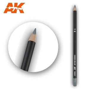 AK10021 Watercolor Pencil Green Blue Weathering Pencil Mworkshop 