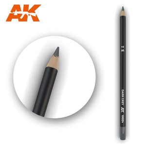 AK10024 Watercolor Pencil Dark Grey Weathering Pencil Mworkshop 