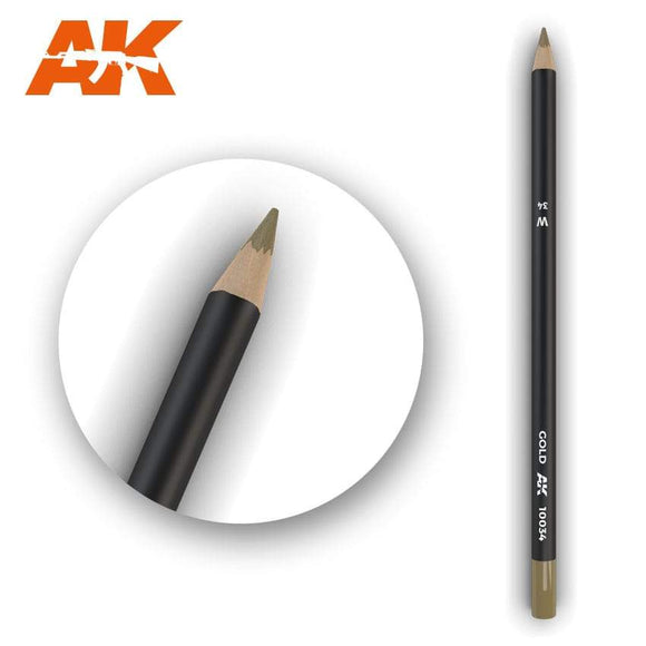 AK10034 Watercolor Pencil Gold Weathering Pencil Mworkshop 