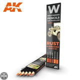 AK10041 Watercolor Pencil Set Rust And Streaking Weathering Pencil Mworkshop