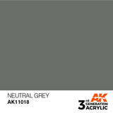 AK11018 Neutral Grey 17ml Acrylics 3rd Generation AK Interactive 