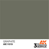 AK11019 Graphite 17ml Acrylics 3rd Generation AK Interactive 