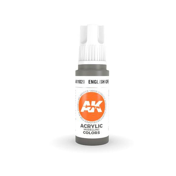 AK11020 English Grey 17ml Acrylics 3rd Generation AK Interactive 
