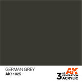 AK11025 German Grey 17ml Acrylics 3rd Generation AK Interactive 