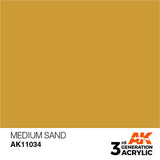 AK11034 Medium Sand 17ml Acrylics 3rd Generation AK Interactive 