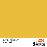 AK11035 Sand Yellow 17ml Acrylics 3rd Generation AK Interactive 