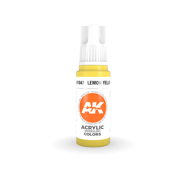 AK11047 Lemon Yellow 17ml Acrylics 3rd Generation AK Interactive 