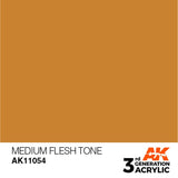 AK11054 Medium Flesh Tone 17ml Acrylics 3rd Generation AK Interactive 
