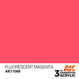 AK11068 Fluorescent Magenta 17ml Acrylics 3rd Generation AK Interactive 