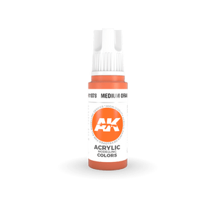 AK11078 Medium Orange 17ml Acrylics 3rd Generation AK Interactive 