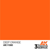 AK11080 Deep Orange 17ml Acrylics 3rd Generation AK Interactive 