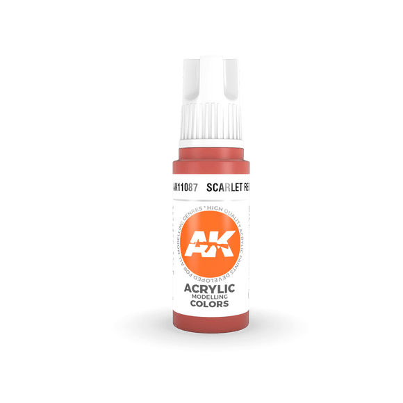 AK11087 Scarlet Red 17ml Acrylics 3rd Generation AK Interactive 