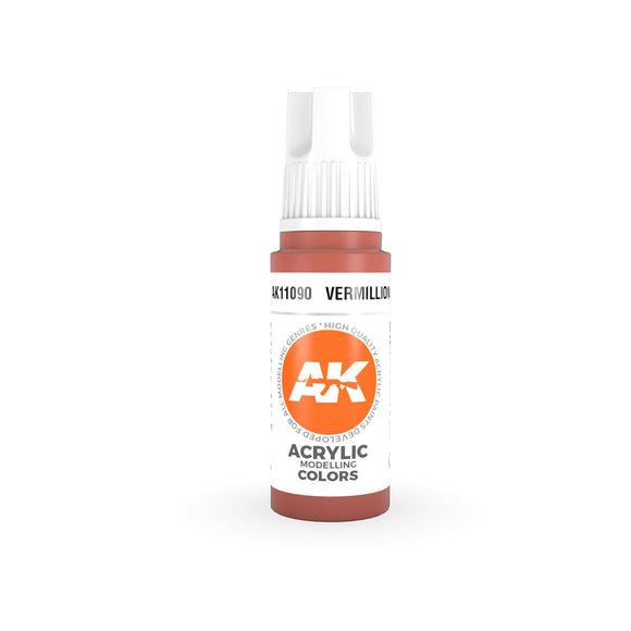 AK11090 Vermillion 17ml Acrylics 3rd Generation AK Interactive 