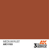 AK11103 Medium Rust 17ml Acrylics 3rd Generation AK Interactive 