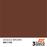 AK11104 Saddle Brown 17ml Acrylics 3rd Generation AK Interactive 