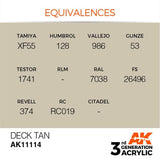 AK11114 Deck Tan 17ml Acrylics 3rd Generation AK Interactive 